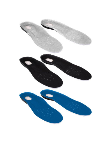 Tradineur - Pack de 2 pares de plantillas para zapatos deportivos - Fabricado en espuma moldeable y talón de gel - Inserciones d