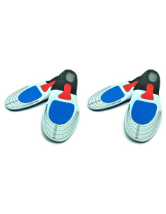 Tradineur - Pack de 2 pares de plantillas para zapatos deportivos - Fabricado en espuma moldeable y talón de gel - Inserciones d