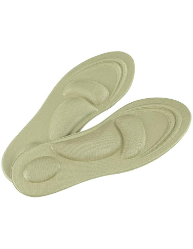Tradineur - Pack de 3 Pares de plantillas blandas para zapatos - Fabricado en Espuma - Recortable - Ideal para aliviar el estrés