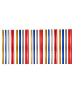 Tradineur - Pack de 25 barras de silicona, efecto purpurina, pegamento en caliente, modelo universal para pistola termofusible,