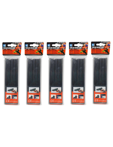 Tradineur - Pack de 25 barras de silicona, pegamento en caliente, modelo universal para pistola termofusible, encolar, bricolaje