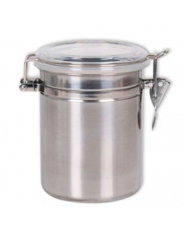 Tradineur - Tarro hermético de acero inoxidable, recipiente, bote, frasco con tapa, ideal para caramelos, galletas, chocolatinas