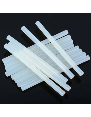 Tradineur - Pack de 40 barras de silicona, pegamento en caliente, modelo universal para pistola termofusible, encolar, bricolaje