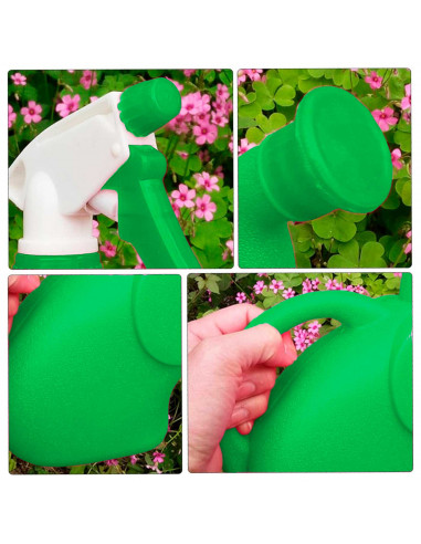 Tradineur - Regadera 2 en 1 - Regadera y pulverizador de 1,8 Litros - Fabricado en plástico - Herramienta para jardinería - 28 x