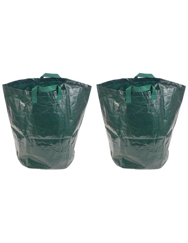 Tradineur - Pack de 2 Bolsas/Sacos para Jardín - Fabricado en Plástico - Ideal para ahorrar espacio en tu jardín - Capacidad de