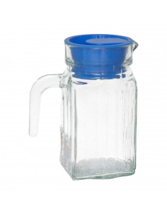 Tradineur - Jarra de cristal modelo "Frigo" - Capacidad de 500 ml - Recipiente para almacenar y servir toda clase de bebidas - 1