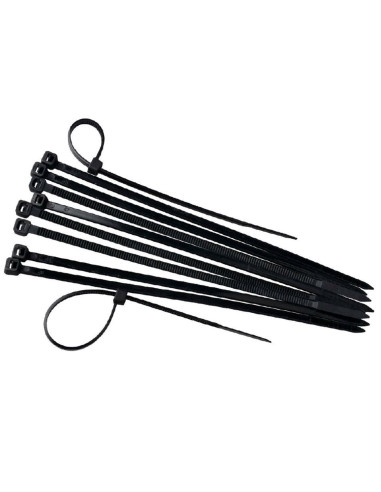 Tradineur - Pack de 400 bridas de nylon, bridas universales para organización de cables, reutilizables, resistentes a UV y tracc