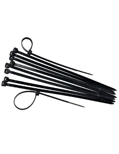 Tradineur - Pack de 400 bridas de nylon, bridas universales para organización de cables, reutilizables, resistentes a UV y tracc