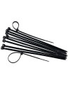 Tradineur - Pack de 400 bridas de nylon, bridas universales para organización de cables, reutilizables, resistentes a UV y tracc