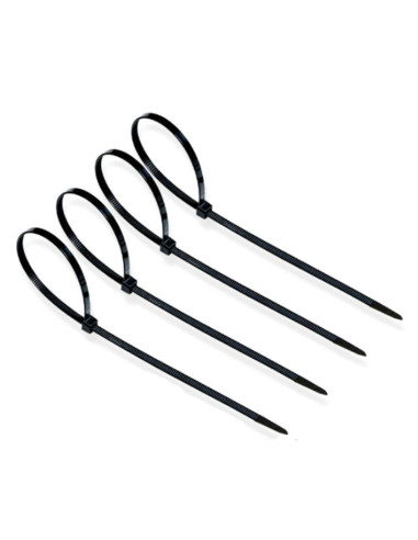 Tradineur - Pack de 400 bridas de nylon, bridas universales para organización de cables, reutilizables, resistentes a UV y tracc