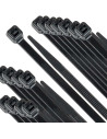 Tradineur - Pack de 400 bridas de nylon, bridas universales para organización de cables, reutilizables, resistentes a UV y tracc