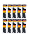 Tradineur - Pack de 400 bridas de nylon, bridas universales para organización de cables, reutilizables, resistentes a UV y tracc