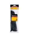 Tradineur - Pack de 400 bridas de nylon, bridas universales para organización de cables, reutilizables, resistentes a UV y tracc