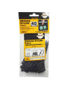 Tradineur - Pack de 400 bridas de nylon, bridas universales para organización de cables, reutilizables, resistentes a UV y tracc
