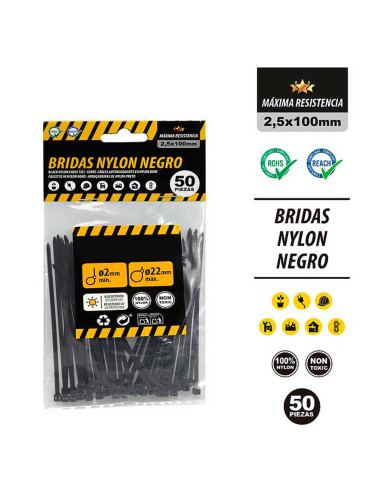 Tradineur - Pack de 400 bridas de nylon, bridas universales para organización de cables, reutilizables, resistentes a UV y tracc