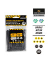 Tradineur - Pack de 400 bridas de nylon, bridas universales para organización de cables, reutilizables, resistentes a UV y tracc