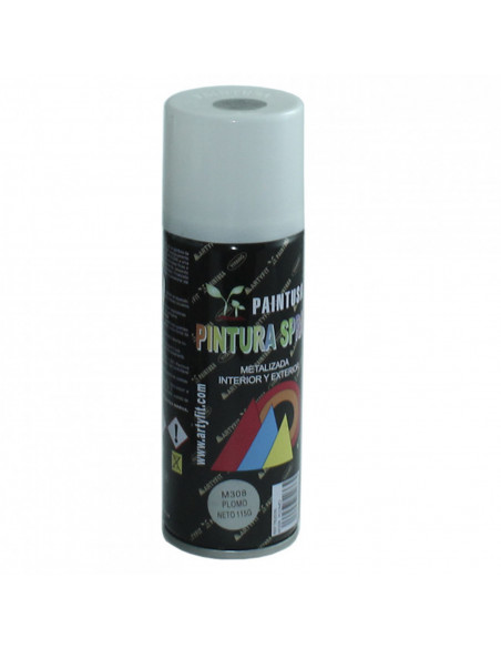 Montoro - Bote de pintura en spray color plomo M308 200 ml, válido para multitud de superficies de interior y exterior Montoro - Bote de pintura en spray color plomo M308 200 ml, válido para multitud de superficies de interior y exterior
