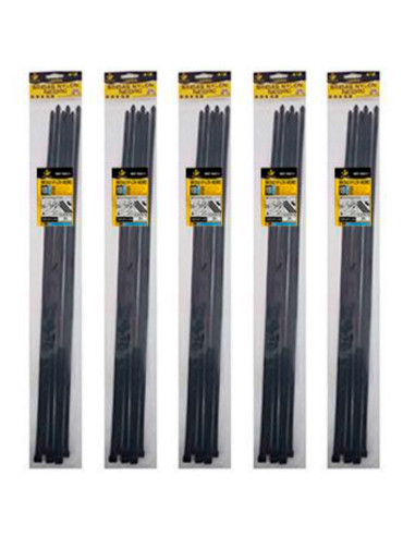 Tradineur - Pack de 30 bridas largas de nylon, bridas universales para organización de cables, reutilizables, resistentes a UV y