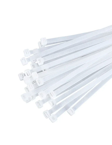 Tradineur - Pack de 120 bridas de nylon, bridas universales para organización de cables, reutilizables, resistentes a UV y tracc