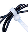 Tradineur - Pack de 120 bridas de nylon, bridas universales para organización de cables, reutilizables, resistentes a UV y tracc