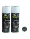 Montoro - Pack 2 botes de pintura en spray gris oscuro A10 400 ml, válido para multitud de superficies de interior y exterior. P