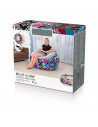Tradineur - Sillón Inflable Puff - Diseño de Flores - Fabricado en Vinilo - Max.: 100 kg - Ideal para adultos y niños - 66 x 112