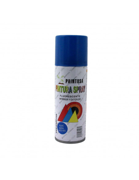 Montoro - Bote de pintura en spray azul fluorescente F205 200 ml, válido para multitud de superficies de interior y exterior Montoro - Bote de pintura en spray azul fluorescente F205 200 ml, válido para multitud de superficies de interior y exterior