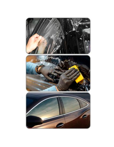 Tradineur - Película tintada para ventanillas de coche, lámina autoadhesiva, vinilo, rollo de film, protector solar, oscurecer v
