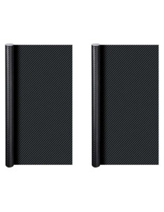 Tradineur - Pack de 2 rollos de película decorativa para coche, lámina, cinta autoadhesiva, film, fibra carbono, tuning, vinilo,