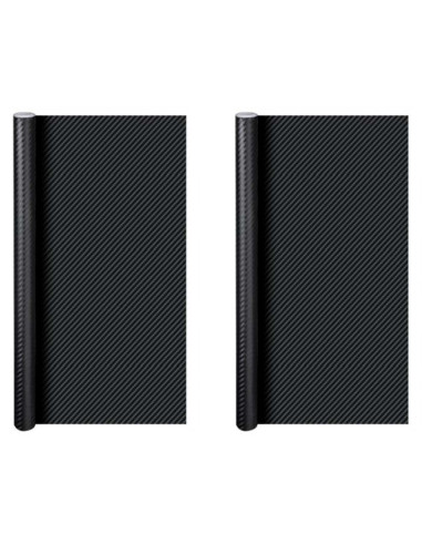 Tradineur - Pack de 2 rollos de película decorativa para coche, lámina, cinta autoadhesiva, film, fibra carbono, tuning, vinilo,