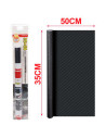 Tradineur - Pack de 2 rollos de película decorativa para coche, lámina, cinta autoadhesiva, film, fibra carbono, tuning, vinilo,