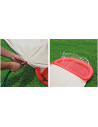 Tradineur - Pista Deslizante Hinchable - Bolera "H2O GO!" - Incluye 6 bolos - Pulverizador de agua con conexión a manguera de ja