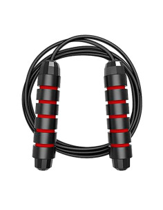 Tradineur - Cuerda Fitness para saltar - Longitud de 280 cm - Asa de Espuma Foam viscoelástica - Cuerda ajustable - Color Aleato
