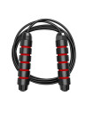 Tradineur - Cuerda Fitness para saltar - Longitud de 280 cm - Asa de Espuma Foam viscoelástica - Cuerda ajustable - Color Aleato