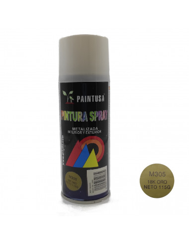 Montoro - Bote de pintura en spray oro M305 200 ml, válido para multitud de superficies de interior y exterior