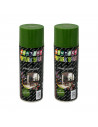 Montoro - Pack 2 botes de pintura en spray verde máquina A38 400 ml, válido para multitud de superficies de interior y exterior.