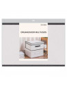 Tradineur - Organizador rectangular de tela, caja plegable con asa, ordenación, ropa, armario, almacenamiento, 60 x 40 x 30 cm,