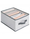 Tradineur - Organizador de tela con asa, poliéster, 9 bolsillos, cajón plegable, ordenación, ropa, armario, almacenamiento, 32 x