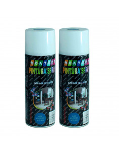 Montoro - Pack 2 botes de pintura en spray azul oscuro A09 400 ml, válido para multitud de superficies de interior y exterior