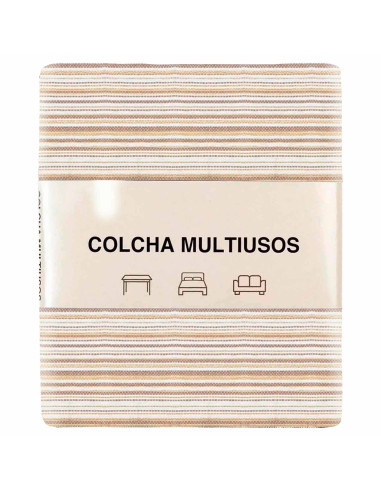 Tradineur - Colcha Multiusos - Fabricada en España - 70% Algodón / 30% Poliéster - Apto para Cama, Muebles y mesas - 270 x 200 c