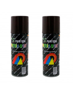 Montoro - Pack 2 botes de pintura en spray marrón A30 400 ml, válido para multitud de superficies de interior y exterior