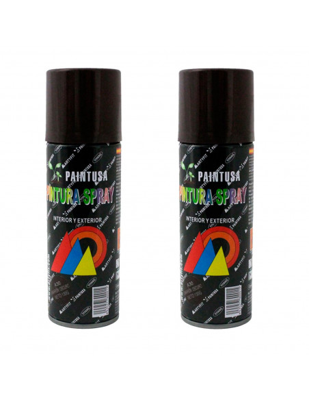Montoro - Pack 2 botes de pintura en spray marrón A30 400 ml, válido para multitud de superficies de interior y exterior Montoro - Pack 2 botes de pintura en spray marrón A30 400 ml, válido para multitud de superficies de interior y exterior