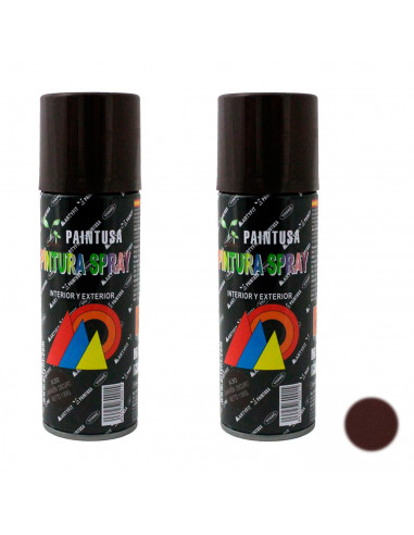 Montoro - Pack 2 botes de pintura en spray marrón A30 400 ml, válido para multitud de superficies de interior y exterior