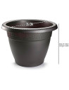 Tradineur - Maceta Redonda "Terracota" - Fabricado en Plástico - Macetero apto para Exterior e Interior del hogar - Ø 35 cm - Co