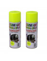 Montoro - Pack de 2 botes de pintura en spray amarillo fluorescente F201 400 ml, válido para multitud de superficies de interior