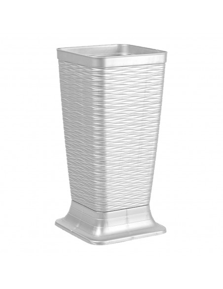 Tradineur - Paragüero de plástico - Estilo Wind - Soporte para paraguas cuadrado para entrada de oficinas, negocios, hogar - 51,