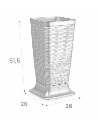 Tradineur - Paragüero de plástico - Estilo Wind - Soporte para paraguas cuadrado para entrada de oficinas, negocios, hogar - 51,