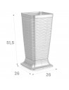 Tradineur - Paragüero de plástico - Estilo Wind - Soporte para paraguas cuadrado para entrada de oficinas, negocios, hogar - 51,
