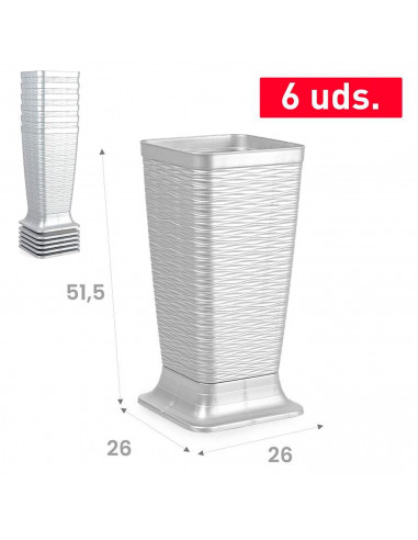 Tradineur - Paragüero de plástico - Estilo Wind - Soporte para paraguas cuadrado para entrada de oficinas, negocios, hogar - 51,