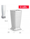 Tradineur - Paragüero de plástico - Estilo Wind - Soporte para paraguas cuadrado para entrada de oficinas, negocios, hogar - 51,